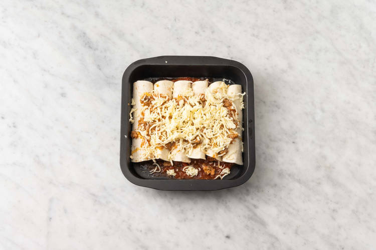 Assemble and bake enchiladas