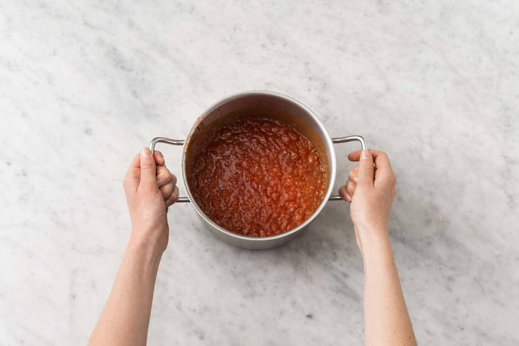 Cook enchilada sauce