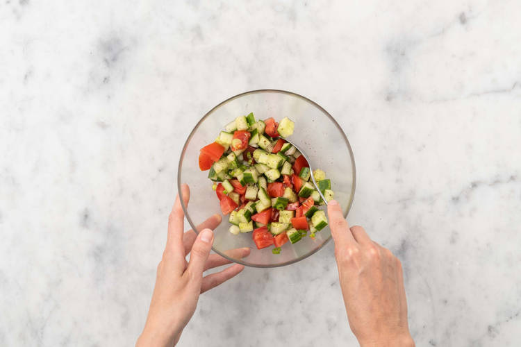 Salat mischen