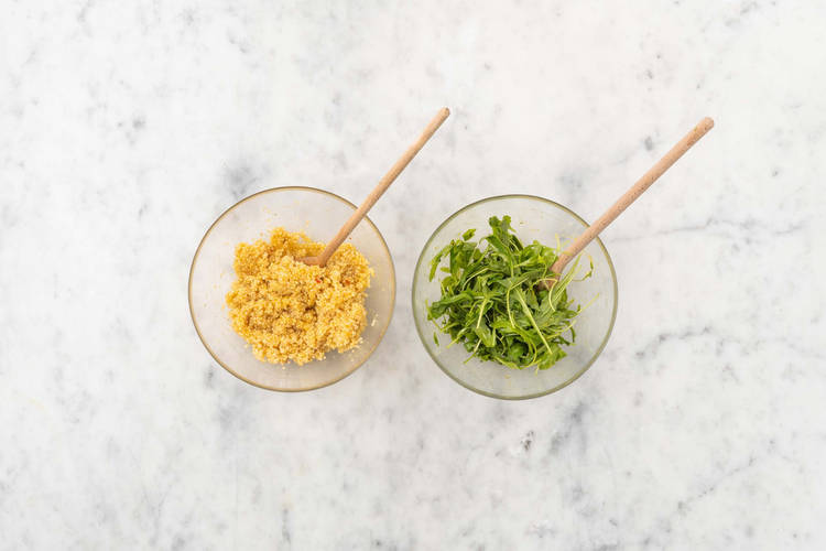Rucola marinieren