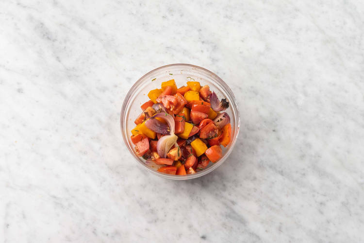 Tilsæt grøntsager & brød 