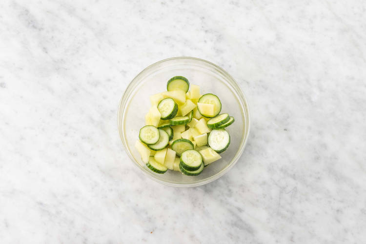 Faire mariner le melon et les concombres