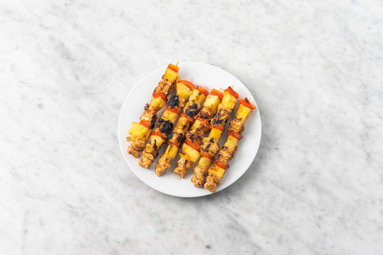 Assemble skewers and grill