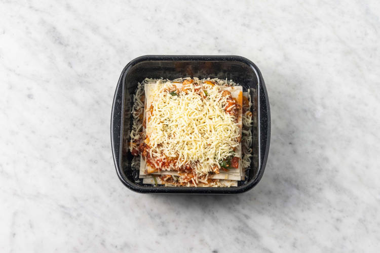 Assemble enchilada casserole