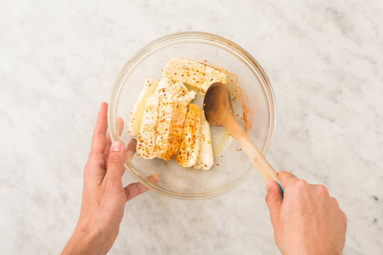 Halloumi vorbereiten
