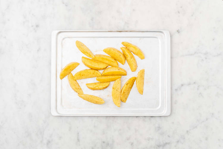 Roast potato wedges