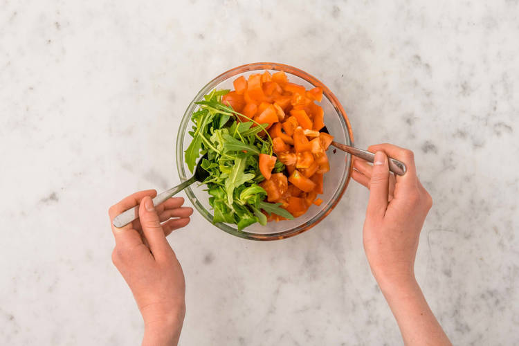 Salade afmaken 