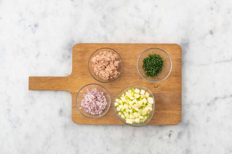 Préparer la garniture