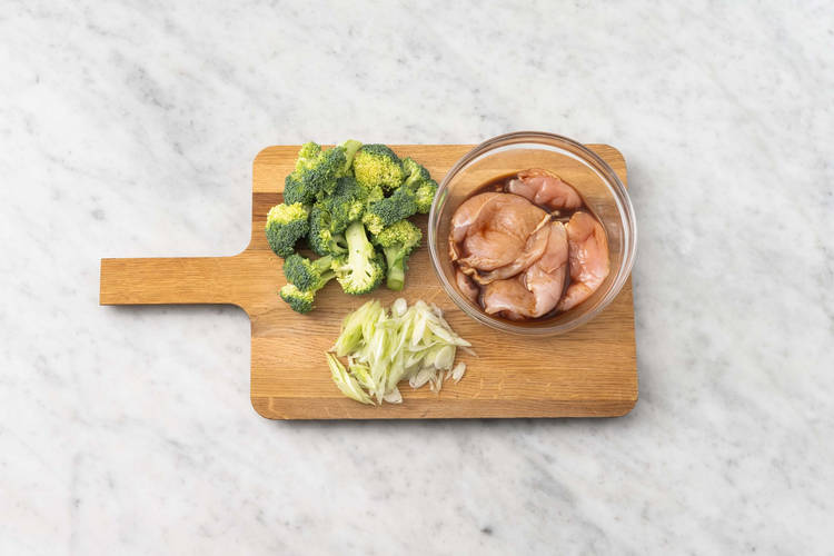 Prep and marinate chicken