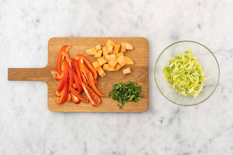 Prep and marinate cabagge