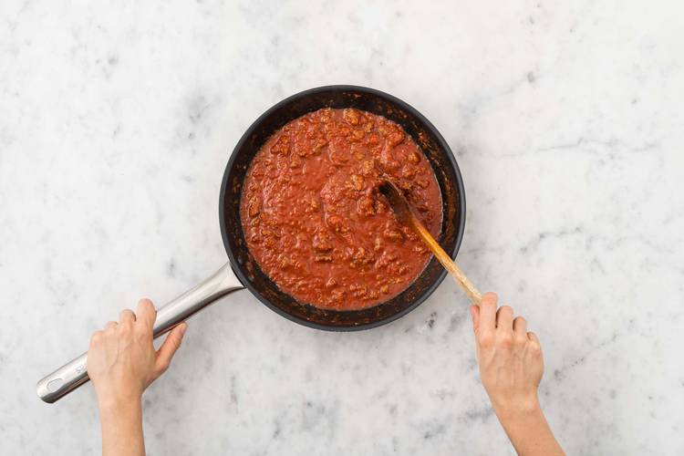 Simmer the Bolognese