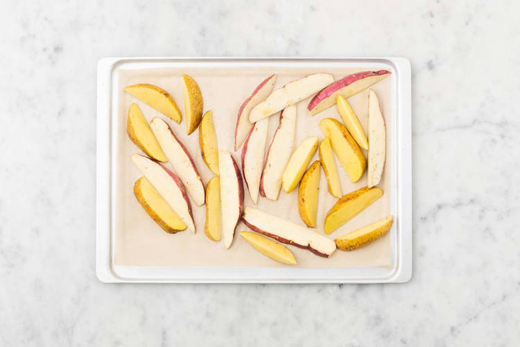 Kartoffeln schneiden