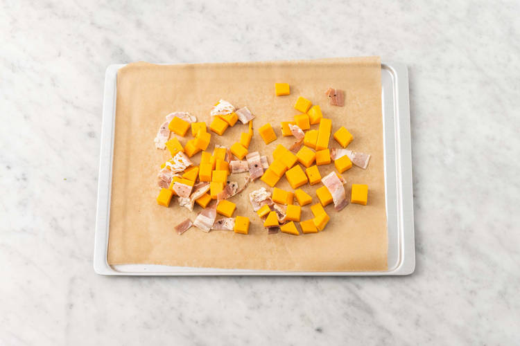 Roast squash and bacon