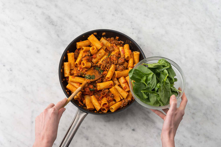 Terminer la sauce rosée