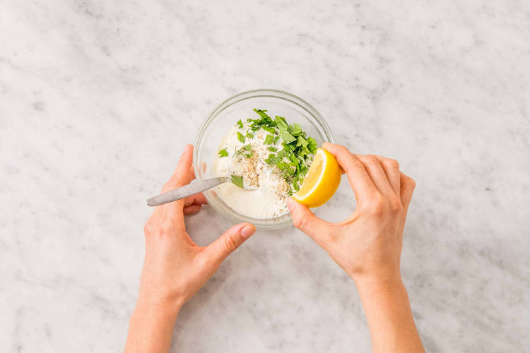 Bland persilledressing