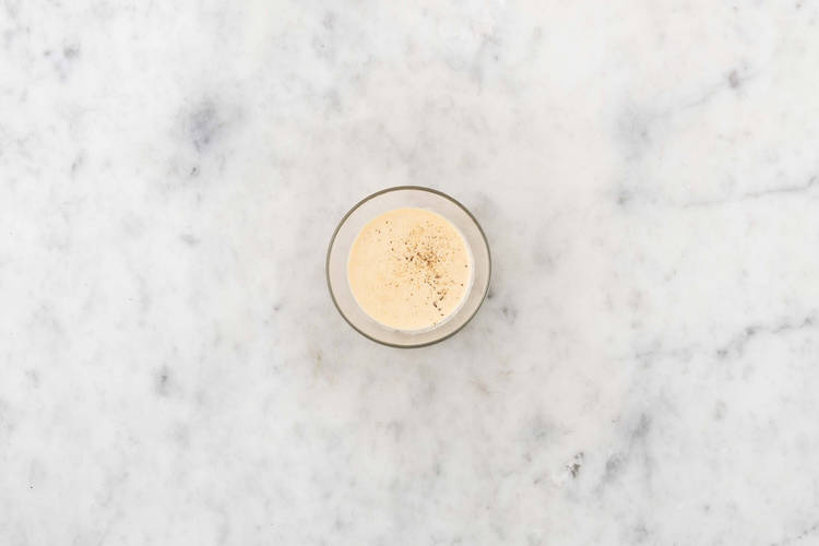 Make hummus dressing