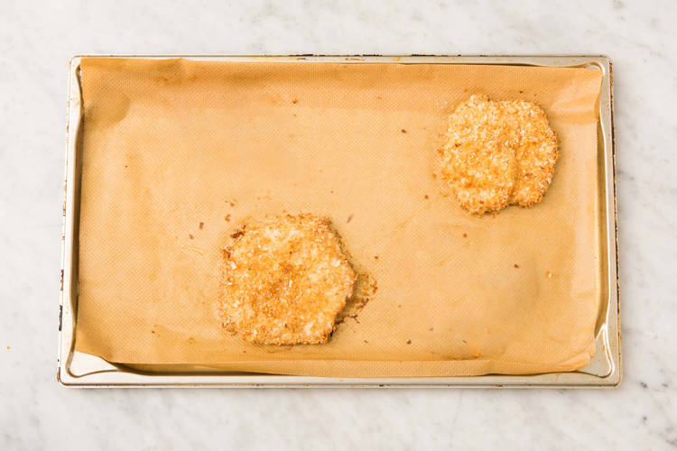 Bake chicken and start mash