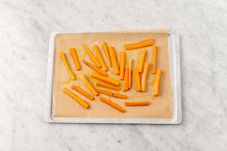 Préparer les frites de carotte