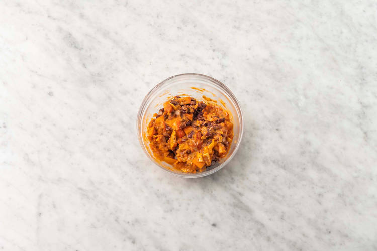 Tillsätt bönor & paprika