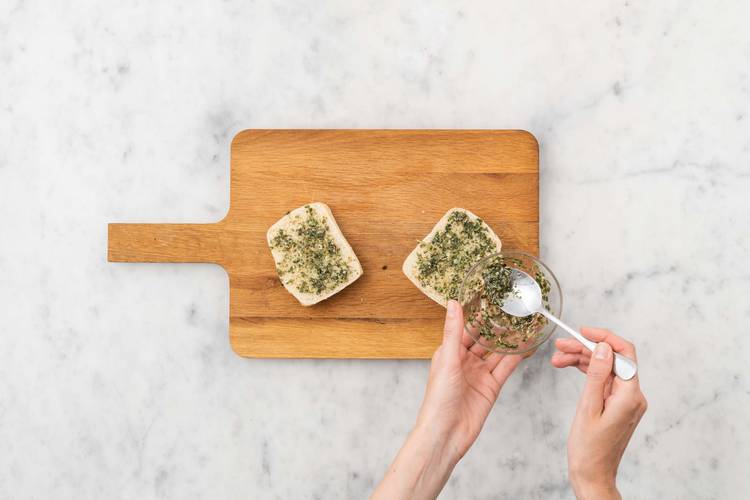 Prep the Garlic Bread