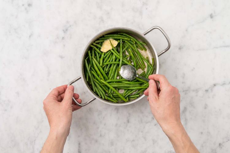 Haricots verts koken