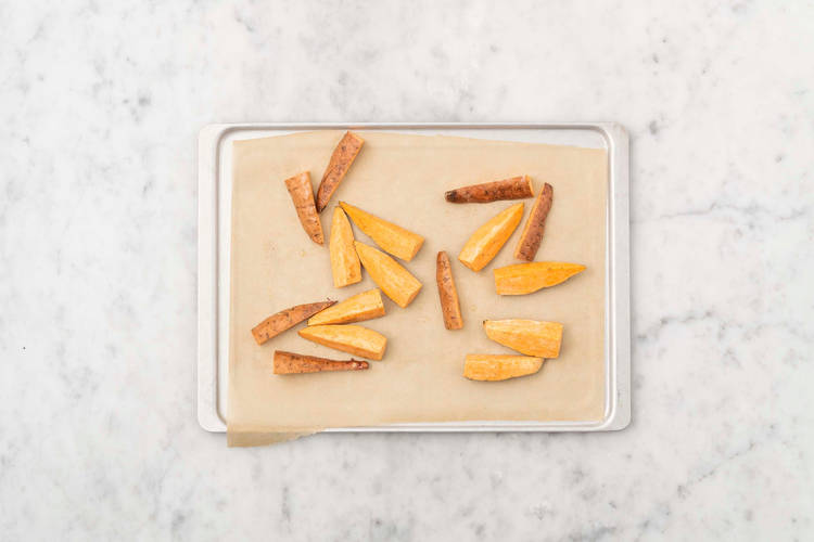 Roast sweet potatoes