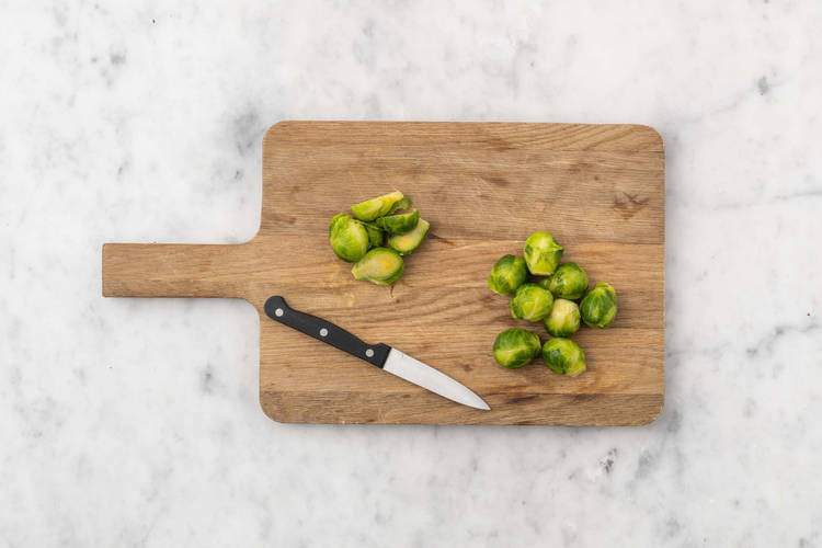 Prep Brussels sprouts