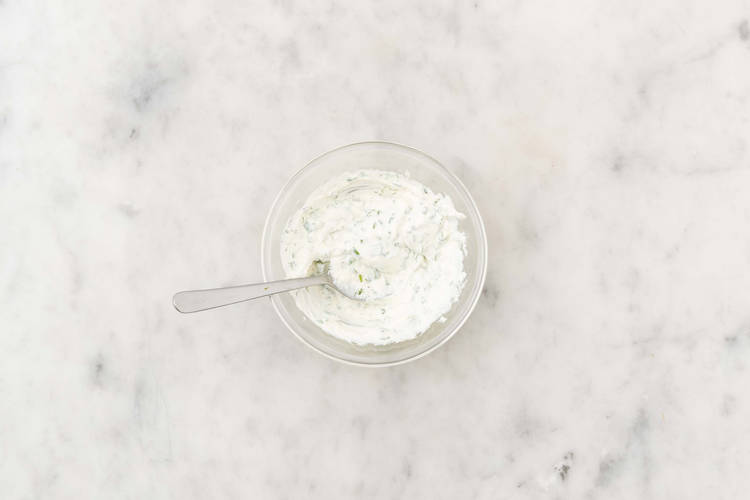 Mix herbed ricotta