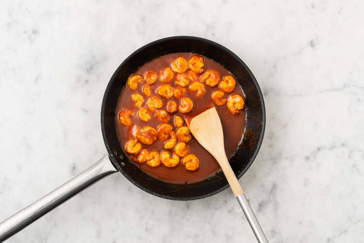 Cook shrimp and assemble