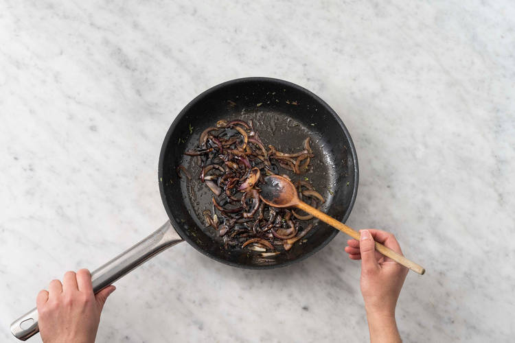 Make balsamic onions