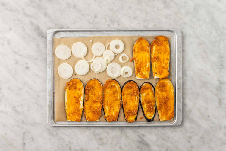 Préparer l'aubergine