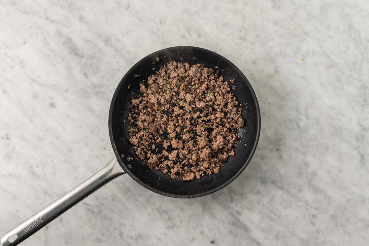 Steg hakket oksekød