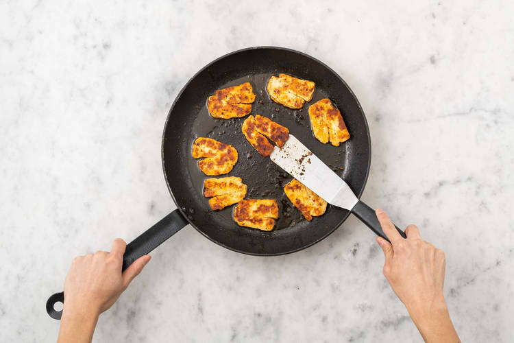 Halloumi anbraten