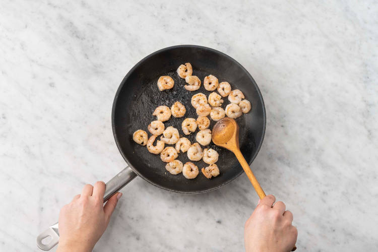 Faire cuire les crevettes