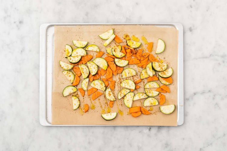 Préparer et faire rôtir les légumes