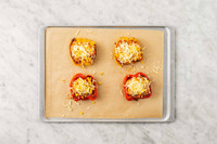 Paprika füllen & überbacken