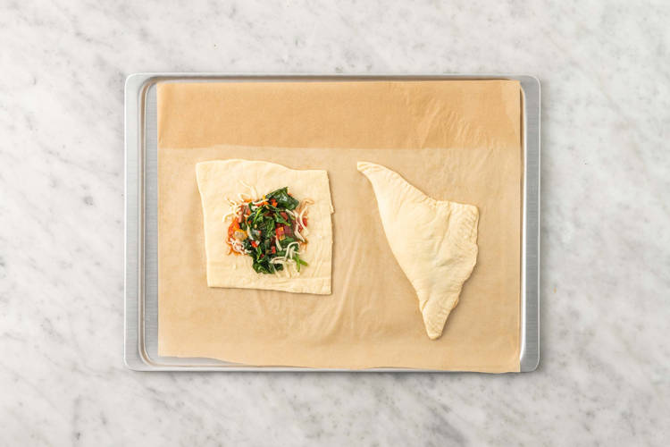 Calzones füllen