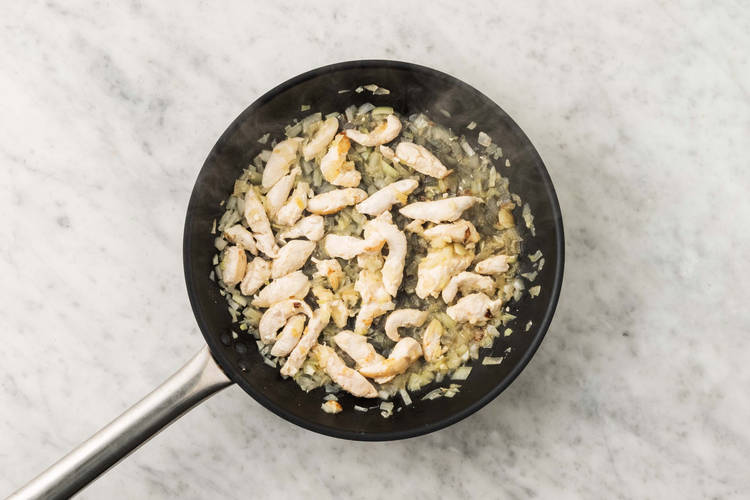Stek kylling og løk