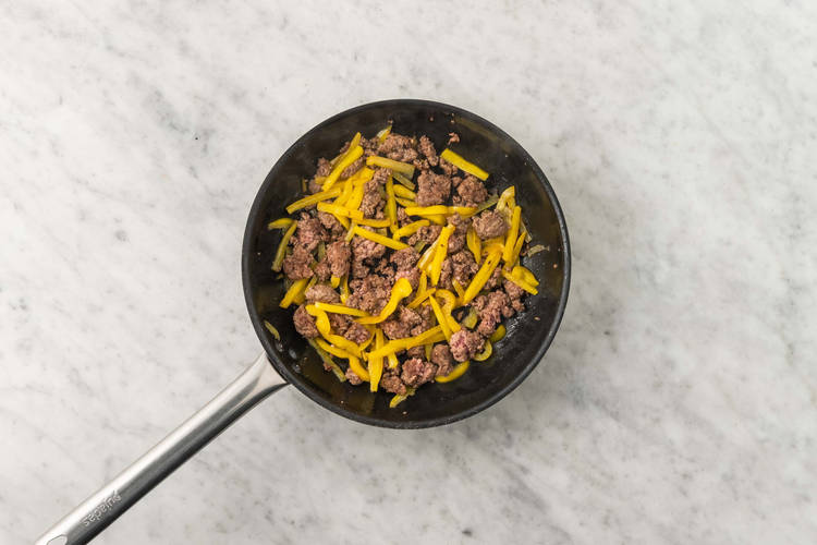 Stek kjøtt og paprika