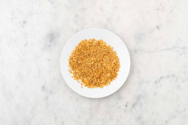 Préparer le mélange panko-échalote