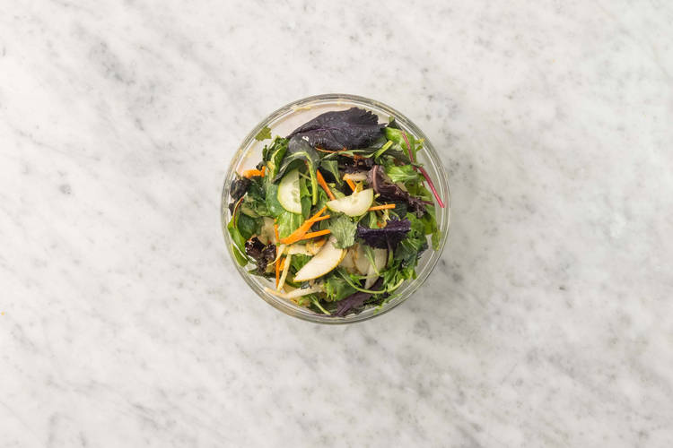 Förbered päronsallad