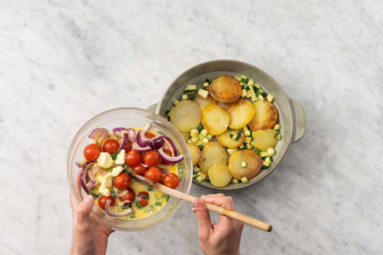 Préparer la frittata