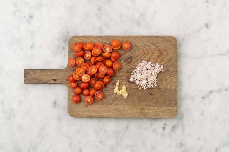 Préparer les tomates cerises