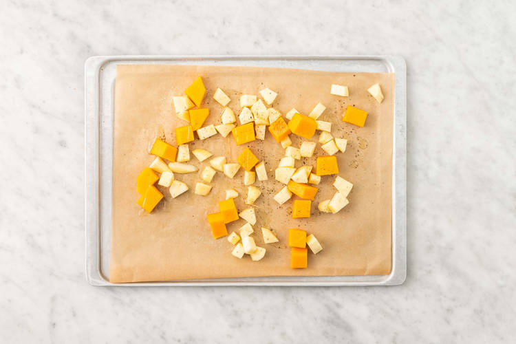 Faire rôtir la courge