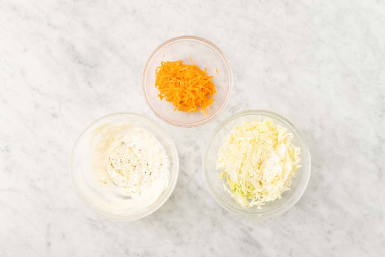 Forbered coleslaw