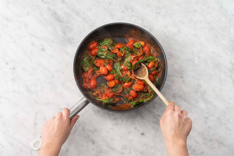 Make sauce and finish linguine