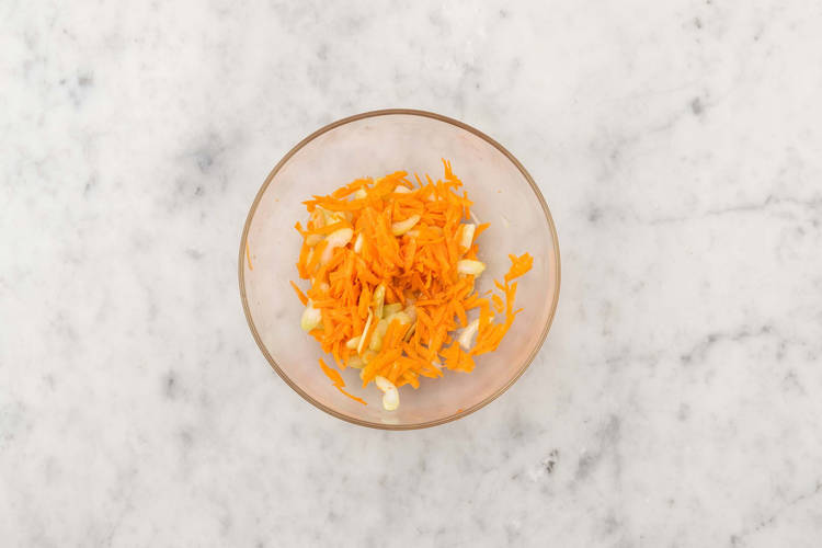 Prep and marinate veggies