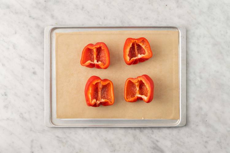 Enfourner le poivron