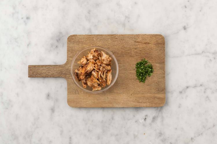 Préparer l'effiloché  de poulet