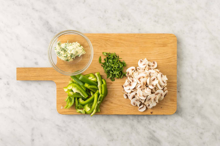 Prep and make garlic butter